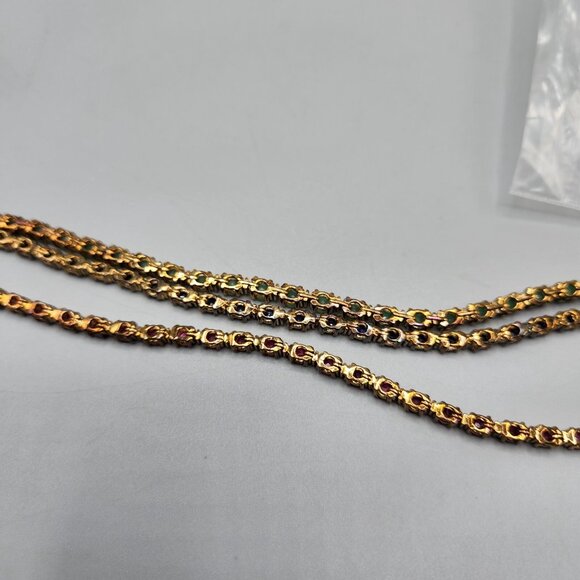 Tri Color Tennis Bracelet Stacking Ring Set Cubic Zirconia ADI 925 Thai Silver - Picture 13 of 13